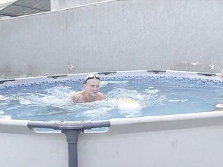 Russian slut gets dirty at the pool party
