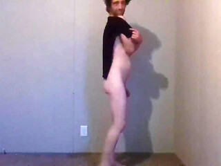 Trying Clothes Playing, Dressing and Undressing - Black Compression Shirt Pt 8