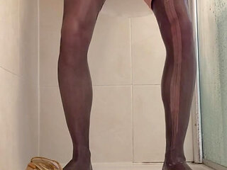 prostate_play - crossdresser threesome 2 trans sex dolls with pantyhose fetish - pt2