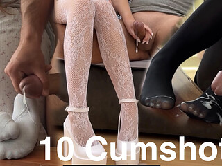 Cumshot Compilation Handjob and footjob for Gooners PART 3