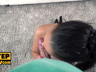 Masturbating stepdaughter Lexi aches to be punished