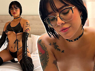 Emo Goth Girl Deepthroat My Dick and Gets Fucked