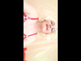 Mistress takes control with a strap-on and talks dirty in French while her