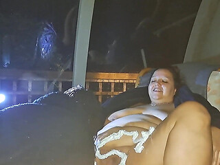 WildEnglishBBW BBC Nata4sex licking my pussy with wipe cream cumming hard