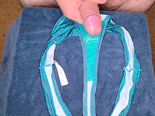 Cumming on BBW Dirty Thong