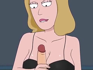 Rick and Morty - a Way Back Home - Sex Scene Only - Part 47 Beth Handjob by Loveskysanx