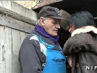 French papy takes on a seductive milf in a steamy French affair
