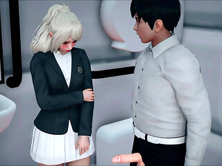 Japanese Petite 18 Plus School Stepsister Riding Hiro Cock In Toilet