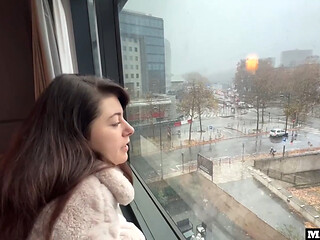 A Beautiful French Girl Gets Fucked In The Snow In Paris !!!
