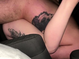 Big cock blonde amateur with glasses drools on cock