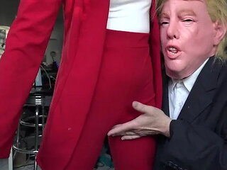 President Grabs Pussy. Reporter Girl Has Interest in Pussy Grabbing. Will You...