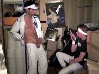 Greg submissed to the sneakers of Matt