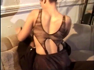 Big black cock in natural boobs black hairy pussy