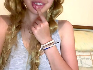 Video of a cute princess touching herself very deliciously in her father'_s cabin