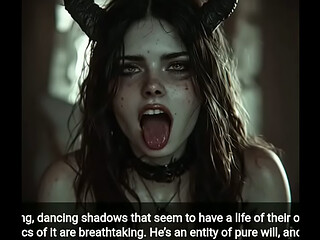 Devil man fucks demonic 18 year old Girl (voice oVer AI generated) horror porn