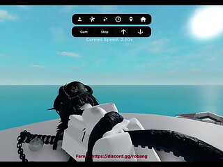 Emo slut gets fuck hard in roblox condo