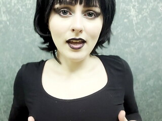Horny goth Mavis Dracula seduced you to fuck her pink pussy and cum on feet