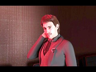 Busty anime babe with a big booty stars in a visual novel game