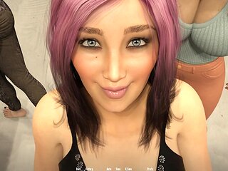 Hentai anime, cartoon sex, helping
