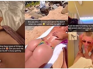 Snapchat Teen Cheating In Public Restroom While At The Beach!