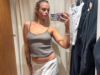 Sexy Costume Try On Haul with Blonde Petite British Teen