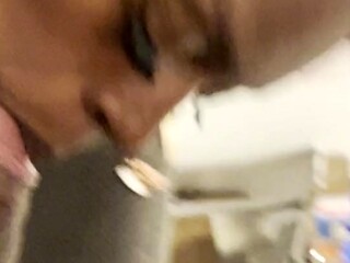 Cheating wife gets a sloppy deepthroat from a BBC eater in French