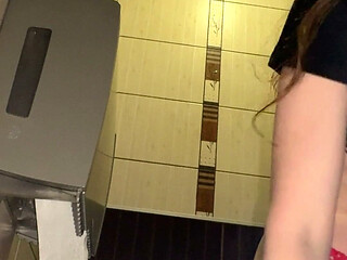 Peeing in Public Toilets - Hairy Pussy, Dirty Panties & Close up Streams