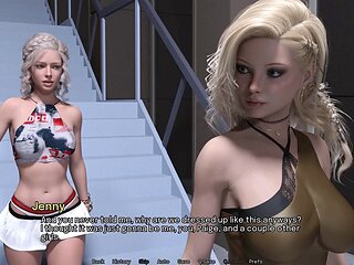 3d futanari shemale, blonde beauty, in english