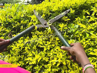 Indian gardener services hot boss's wife