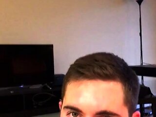 Amateur twink gay sucks on cock