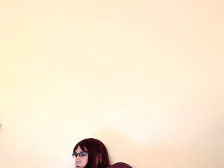 Trans woman solo masturbation