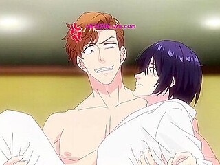Power top lifts nerd for hardcore hotel ass fuck & wild creampie  Hentai Porn