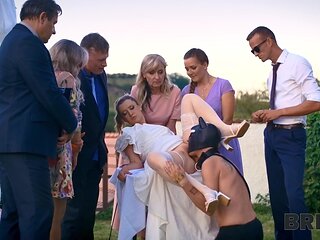 Naughty bride had sex with her newlywed husband mid reception