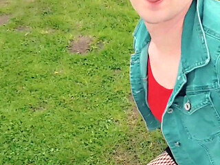 Naughty Public Piss and Dildo Ride
