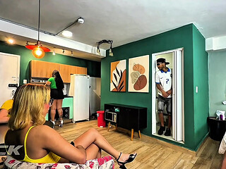 EN.1 Two hot girls who like danger and take turns with without my wife seeing anything..