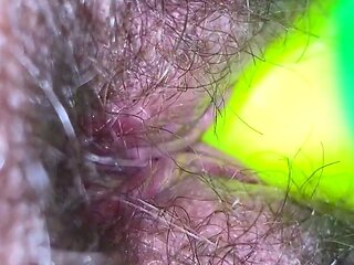 Amateur close up hairy pussy PinkClit
