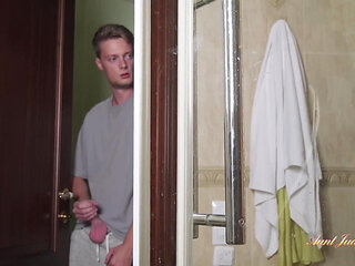 AuntJudysXXX - Mature Stepmom Diana Fucks Her Stepson After a Hot Shower