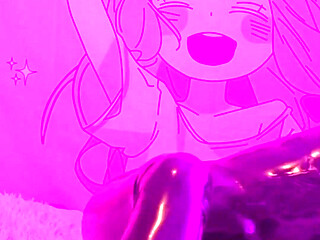 Latex Doll Fucks Her Mouth with a Huge Tentacule