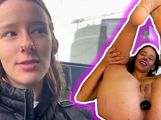 18yo German Teen Takes Huge Cucumber in Tight Ass & Pussy - First Time Anal Gape!