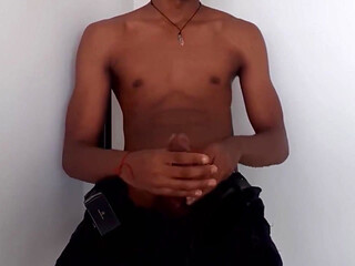 Living Room BBC Masturbation - Thick Black Cock Handjob Until Load Black20one