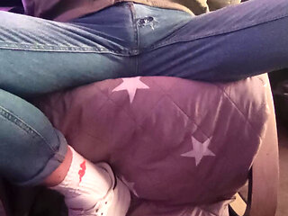 Daddy's bump while talking on the phone