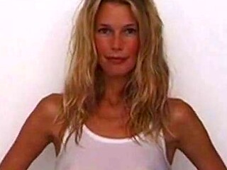Claudia Schiffer's See-Through Shirt Exposes Her Nipples