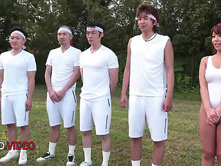 Sara Saijo Intense Outdoor Group Sex - Hot Japanese MILF Fucked Hard