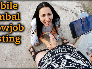 Lynn Tests New Gimbal with Outdoor Blowjob