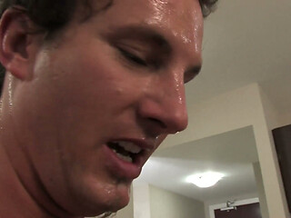 Amazing home wife pleasures her man after work