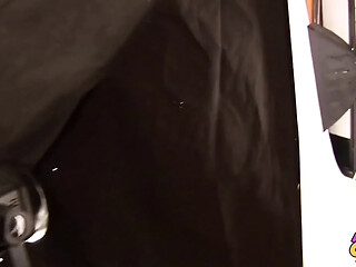 Pervy female model gets spanked and sucked by a nervous new guy in the