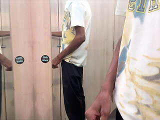 Indian shemale giving blowjob