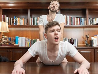 DILF Tucker Barrett slurps Ethan Tate warm semen
