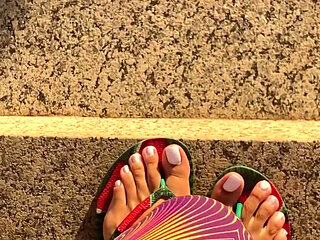 Fresh White Pedicure Available for Customs and Video Chat