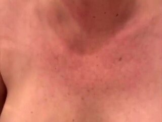 Filled up Two Glasses by My Strong Stream Pee and Next Put in My Mouth and Spitting on My Big Tits